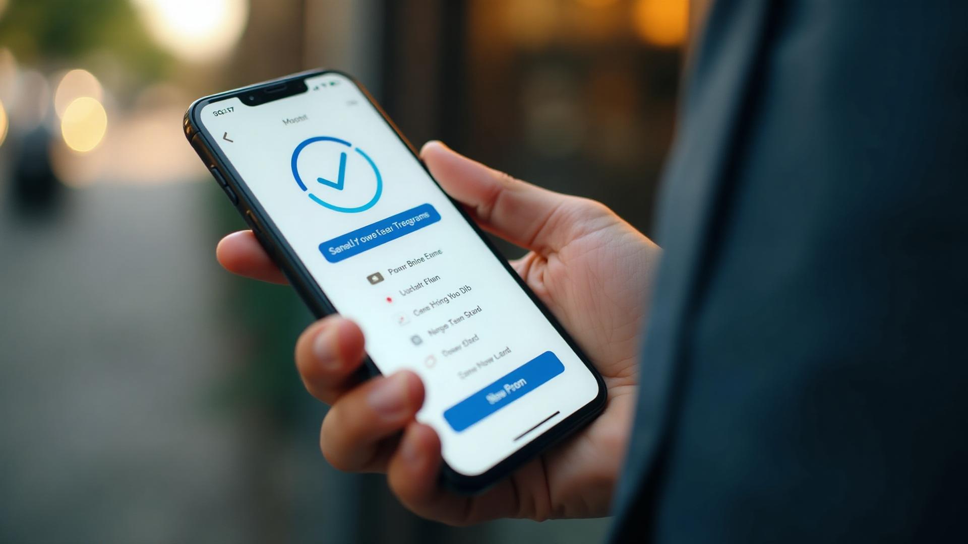 Smartphone showing payment confirmation notification